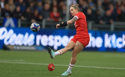 220325  Scotland v Wales, Guinness Women’s Six Nations 2025 - Keira Bevan of Wales kicks conversion