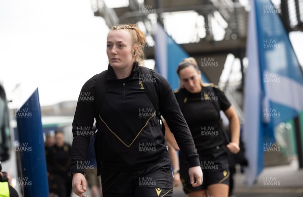 220325  Scotland v Wales, Guinness Women’s Six Nations 2025 - Abbie Fleming of Wales arrives at the stadium