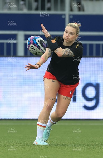 220325  Scotland v Wales, Guinness Women’s Six Nations 2025 - Keira Bevan of Wales during warm up