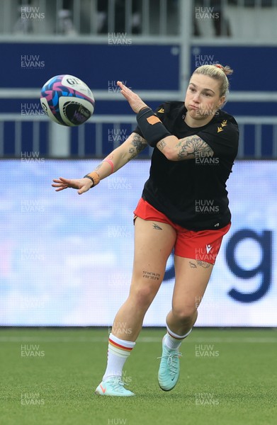 220325  Scotland v Wales, Guinness Women’s Six Nations 2025 - Keira Bevan of Wales during warm up