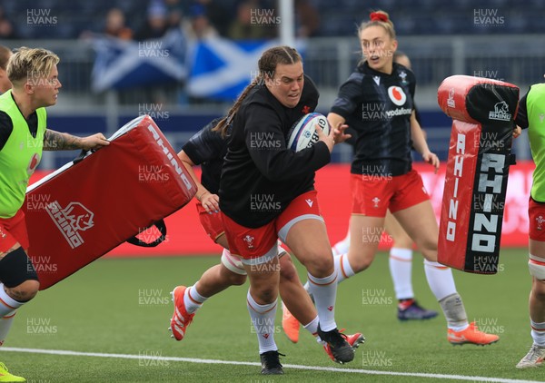 220325  Scotland v Wales, Guinness Women’s Six Nations 2025 - Carys Phillips of Wales during warm up