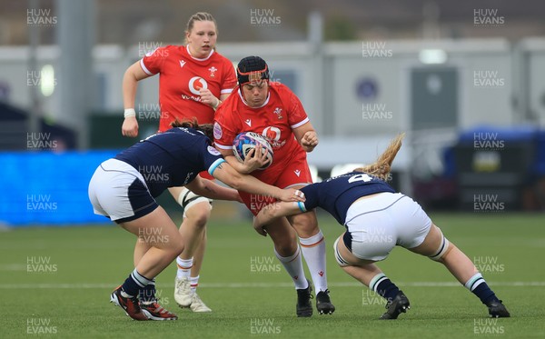 220325  Scotland v Wales, Guinness Women’s Six Nations 2025 - Carys Phillips of Wales charges forward