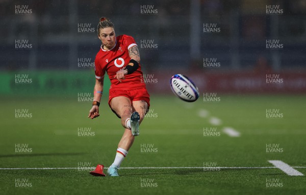 220325  Scotland v Wales, Guinness Women’s Six Nations 2025 - Keira Bevan of Wales kicks conversion