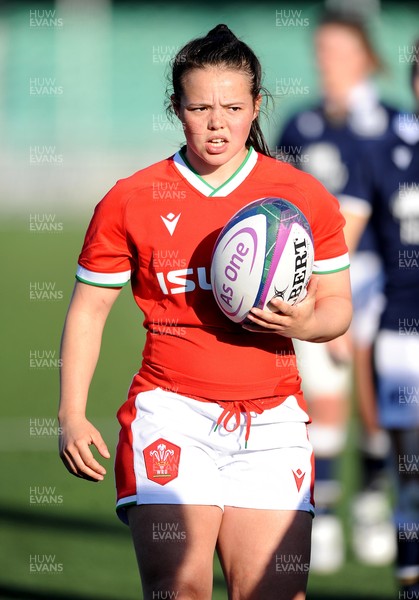 240421 - Scotland Women v Wales Women - Women's Six Nations -  Megan Davies of Wales