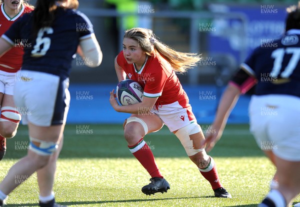 240421 - Scotland Women v Wales Women - Women's Six Nations -  Manon Johnes of Wales