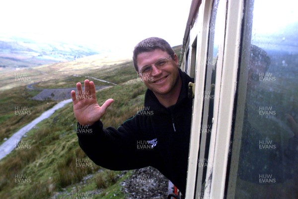 Library pic...Scott Gibbs on a train to the summit of Snowdon  