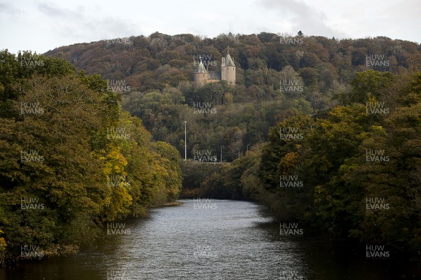 141020 - Seasonal Weather - Picture shows Castell Coch  in Taffs Well, near Cardiff with the autumnal colours lining the River Taff