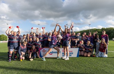 310526 - Senghenydd Sirens Admiral Womens Championship Presentation - Senghenydd Sirens celebrate after winning the Admiral Women's National League Championship 