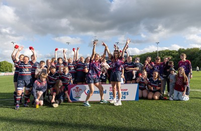 310526 - Senghenydd Sirens Admiral Womens Championship Presentation - Senghenydd Sirens celebrate after winning the Admiral Women's National League Championship 