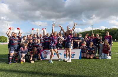310526 - Senghenydd Sirens Admiral Womens Championship Presentation - Senghenydd Sirens celebrate after winning the Admiral Women's National League Championship 