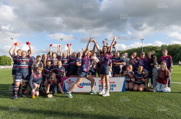 310526 - Senghenydd Sirens Admiral Womens Championship Presentation - Senghenydd Sirens celebrate after winning the Admiral Women's National League Championship 