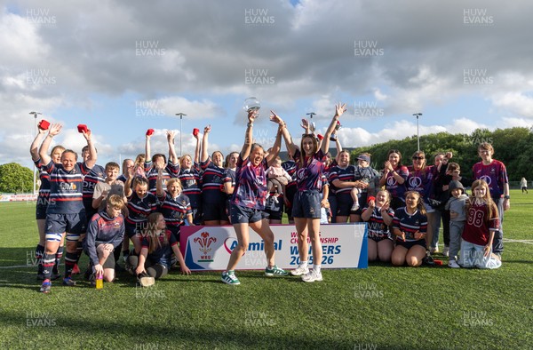 310526 - Senghenydd Sirens Admiral Womens Championship Presentation - Senghenydd Sirens celebrate after winning the Admiral Women's National League Championship 