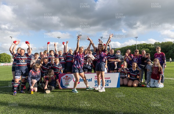 310526 - Senghenydd Sirens Admiral Womens Championship Presentation - Senghenydd Sirens celebrate after winning the Admiral Women's National League Championship 