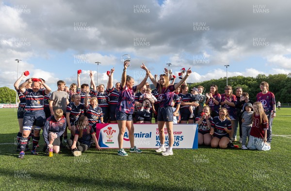 310526 - Senghenydd Sirens Admiral Womens Championship Presentation - Senghenydd Sirens celebrate after winning the Admiral Women's National League Championship 
