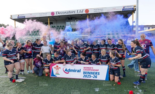 310526 - Senghenydd Sirens Admiral Womens Championship Presentation - Senghenydd Sirens celebrate after winning the Admiral Women's National League Championship 