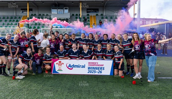 310526 - Senghenydd Sirens Admiral Womens Championship Presentation - Senghenydd Sirens celebrate after winning the Admiral Women's National League Championship 