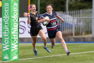 310526 - Senghenydd Sirens v Combined Llantwit Fardre ,Gwernyfed and Porthcawl team, Worthington Mid District Womens Championship Presidents Cup Final - Imogen Shide of Senghenydd Sirens scores try