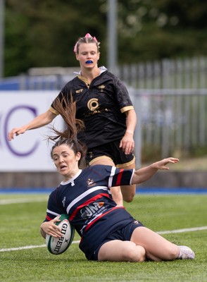 310526 - Senghenydd Sirens v Combined Llantwit Fardre ,Gwernyfed and Porthcawl team, Worthington Mid District Womens Championship Presidents Cup Final - Imogen Shide of Senghenydd Sirens scores try
