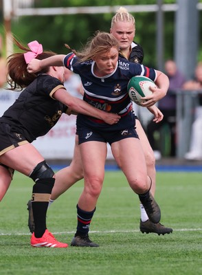 310526 - Senghenydd Sirens v Combined Llantwit Fardre ,Gwernyfed and Porthcawl team, Worthington Mid District Womens Championship Presidents Cup Final - Catrin Williams  of Senghenydd Sirens scores try
