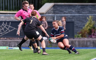 310526 - Senghenydd Sirens v Combined Llantwit Fardre ,Gwernyfed and Porthcawl team, Worthington Mid District Womens Championship Presidents Cup Final - Catrin Williams  of Senghenydd Sirens scores try