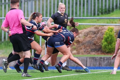 310526 - Senghenydd Sirens v Combined Llantwit Fardre ,Gwernyfed and Porthcawl team, Worthington Mid District Womens Championship Presidents Cup Final - Marnie-Rae George of Senghenydd Sirens scores try