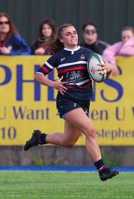 310526 - Senghenydd Sirens v Combined Llantwit Fardre ,Gwernyfed and Porthcawl team, Worthington Mid District Womens Championship Presidents Cup Final - Marnie-Rae George of Senghenydd Sirens scores try