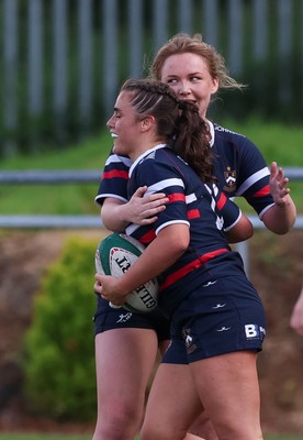 310526 - Senghenydd Sirens v Combined Llantwit Fardre ,Gwernyfed and Porthcawl team, Worthington Mid District Womens Championship Presidents Cup Final - Marnie-Rae George of Senghenydd Sirens scores try