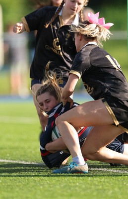 310526 - Senghenydd Sirens v Combined Llantwit Fardre ,Gwernyfed and Porthcawl team, Worthington Mid District Womens Championship Presidents Cup Final - Kacey Morkot of Senghenydd Sirens score try
