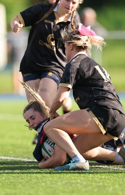 310526 - Senghenydd Sirens v Combined Llantwit Fardre ,Gwernyfed and Porthcawl team, Worthington Mid District Womens Championship Presidents Cup Final - Kacey Morkot of Senghenydd Sirens score try