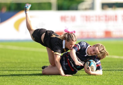 310526 - Senghenydd Sirens v Combined Llantwit Fardre ,Gwernyfed and Porthcawl team, Worthington Mid District Womens Championship Presidents Cup Final - Kacey Morkot of Senghenydd Sirens scores try