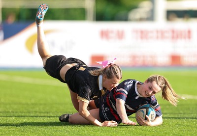 310526 - Senghenydd Sirens v Combined Llantwit Fardre ,Gwernyfed and Porthcawl team, Worthington Mid District Womens Championship Presidents Cup Final - Kacey Morkot of Senghenydd Sirens scores try