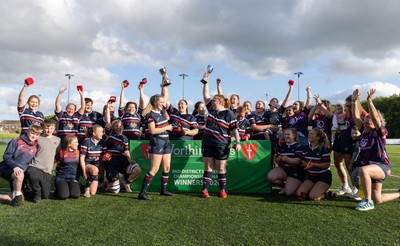 310526 - Senghenydd Sirens v Combined Llantwit Fardre ,Gwernyfed and Porthcawl team, Worthington Mid District Womens Championship Presidents Cup Final - Senghenydd Sirens celebrate winning the title and Presidents Cup