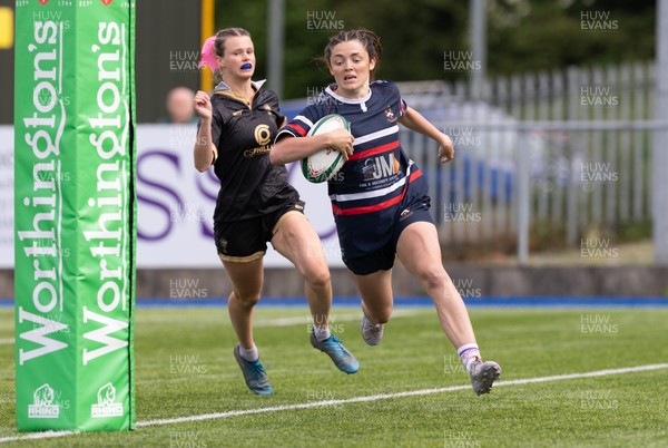 310526 - Senghenydd Sirens v Combined Llantwit Fardre ,Gwernyfed and Porthcawl team, Worthington Mid District Womens Championship Presidents Cup Final - Imogen Shide of Senghenydd Sirens scores try