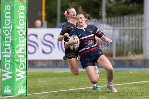 310526 - Senghenydd Sirens v Combined Llantwit Fardre ,Gwernyfed and Porthcawl team, Worthington Mid District Womens Championship Presidents Cup Final - Imogen Shide of Senghenydd Sirens scores try
