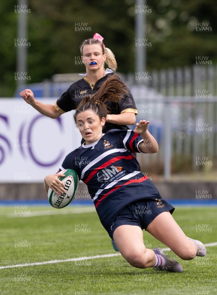 310526 - Senghenydd Sirens v Combined Llantwit Fardre ,Gwernyfed and Porthcawl team, Worthington Mid District Womens Championship Presidents Cup Final - Imogen Shide of Senghenydd Sirens scores try