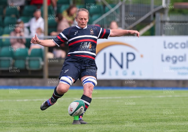 310526 - Senghenydd Sirens v Combined Llantwit Fardre ,Gwernyfed and Porthcawl team, Worthington Mid District Womens Championship Presidents Cup Final - Sarah Harper of Senghenydd Sirens kicks conversion
