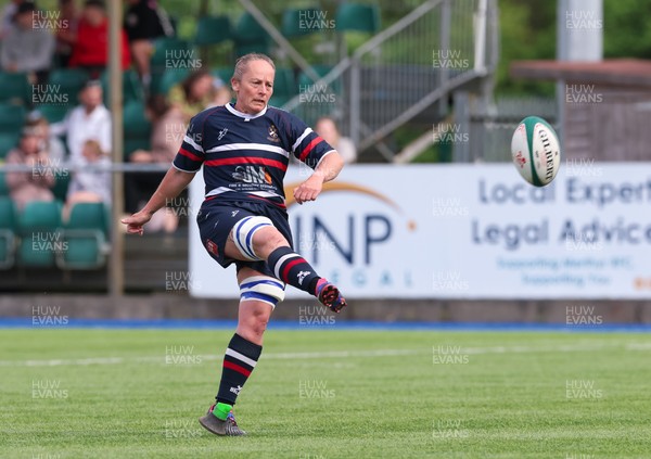310526 - Senghenydd Sirens v Combined Llantwit Fardre ,Gwernyfed and Porthcawl team, Worthington Mid District Womens Championship Presidents Cup Final - Sarah Harper of Senghenydd Sirens kicks conversion