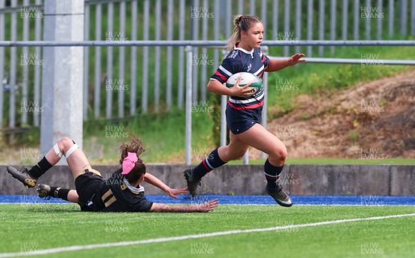 310526 - Senghenydd Sirens v Combined Llantwit Fardre ,Gwernyfed and Porthcawl team, Worthington Mid District Womens Championship Presidents Cup Final - Catrin Williams  of Senghenydd Sirens scores try