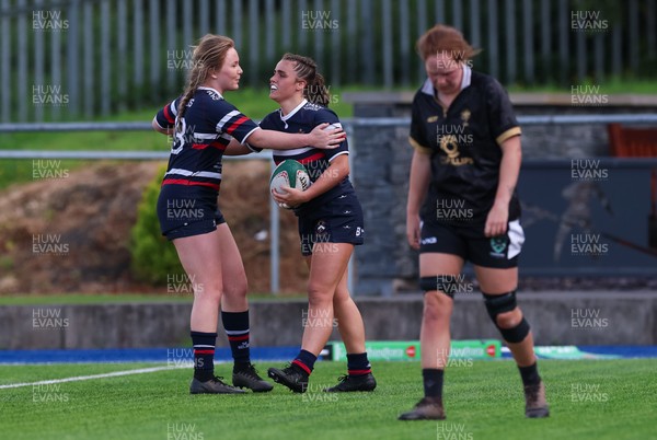 310526 - Senghenydd Sirens v Combined Llantwit Fardre ,Gwernyfed and Porthcawl team, Worthington Mid District Womens Championship Presidents Cup Final - Marnie-Rae George of Senghenydd Sirens scores try