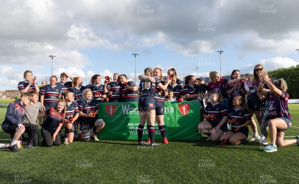 310526 - Senghenydd Sirens v Combined Llantwit Fardre ,Gwernyfed and Porthcawl team, Worthington Mid District Womens Championship Presidents Cup Final - Senghenydd Sirens celebrate winning the title and Presidents Cup