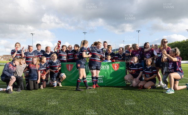 310526 - Senghenydd Sirens v Combined Llantwit Fardre ,Gwernyfed and Porthcawl team, Worthington Mid District Womens Championship Presidents Cup Final - Senghenydd Sirens celebrate winning the title and Presidents Cup