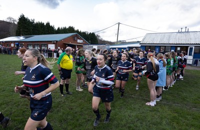 301125 - Senghenydd Sirens v West Swansea Hawks, Womens’ National League - The teams run out at the start of the match