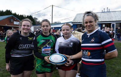 301125 - Senghenydd Sirens v West Swansea Hawks, Womens’ National League - The teams run out at the start of the match