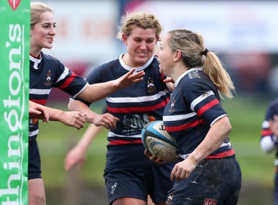 301125 - Senghenydd Sirens v West Swansea Hawks, Womens’ National League - Rhian Bowden of Senghenydd Sirens scores try