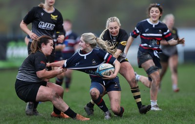 301125 - Senghenydd Sirens v West Swansea Hawks, Womens’ National League - Kasey Morkot of Senghenydd Sirens is tackled