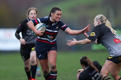 301125 - Senghenydd Sirens v West Swansea Hawks, Womens’ National League - Kayley Smith of Senghenydd Sirens takes on Sue Jones of West Swansea Hawks
