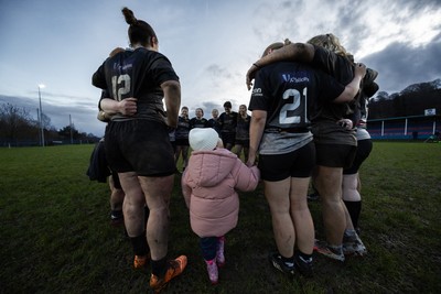301125 - Senghenydd Sirens v West Swansea Hawks, Womens’ National League - West Swansea Hawks huddle up at the end of the match