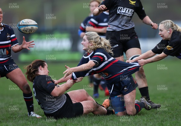 301125 - Senghenydd Sirens v West Swansea Hawks, Womens’ National League - Kasey Morkot of Senghenydd Sirens is tackled