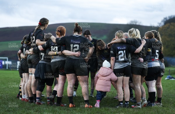 301125 - Senghenydd Sirens v West Swansea Hawks, Womens’ National League - West Swansea Hawks huddle up at the end of the match
