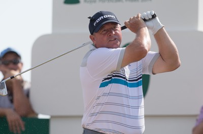 250714 -  The Senior Open Championship, Royal Porthcawl Golf Club, Wales - Ian Woosnam of Wales tees off on the 10th